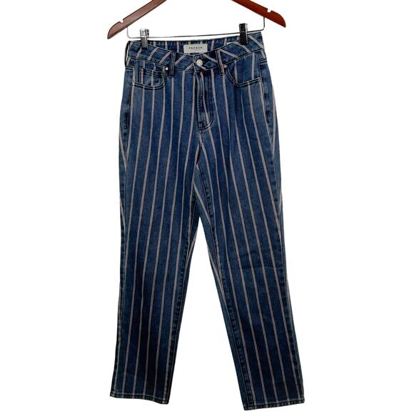 PacSun Striped Mom High Rise Ankle Jeans Size 24 - Picture 2 of 9